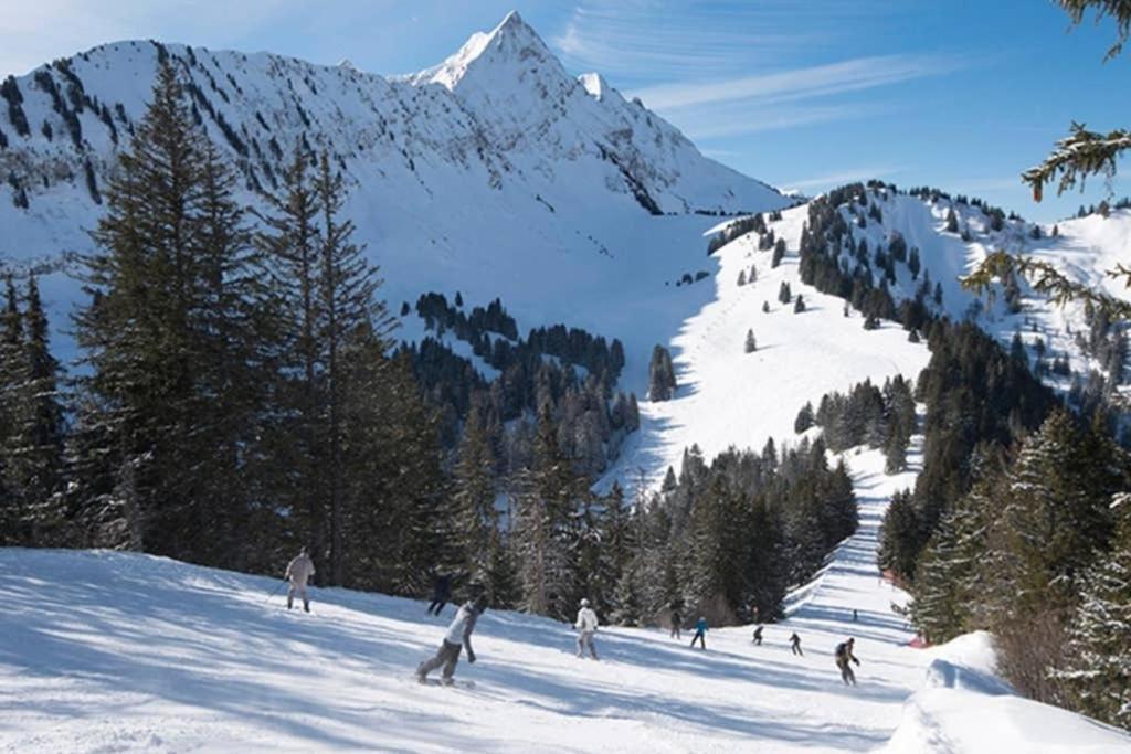 L'Enchalpe, Grand Et Lumineux Studio Avec Coin Montagne 5 Personnes, 60M Des Pistes, Piscine Couverte, Wifi, Grand Balcon Expo Est, Draps Non Compris Saint-Jean-dʼAulps Екстериор снимка