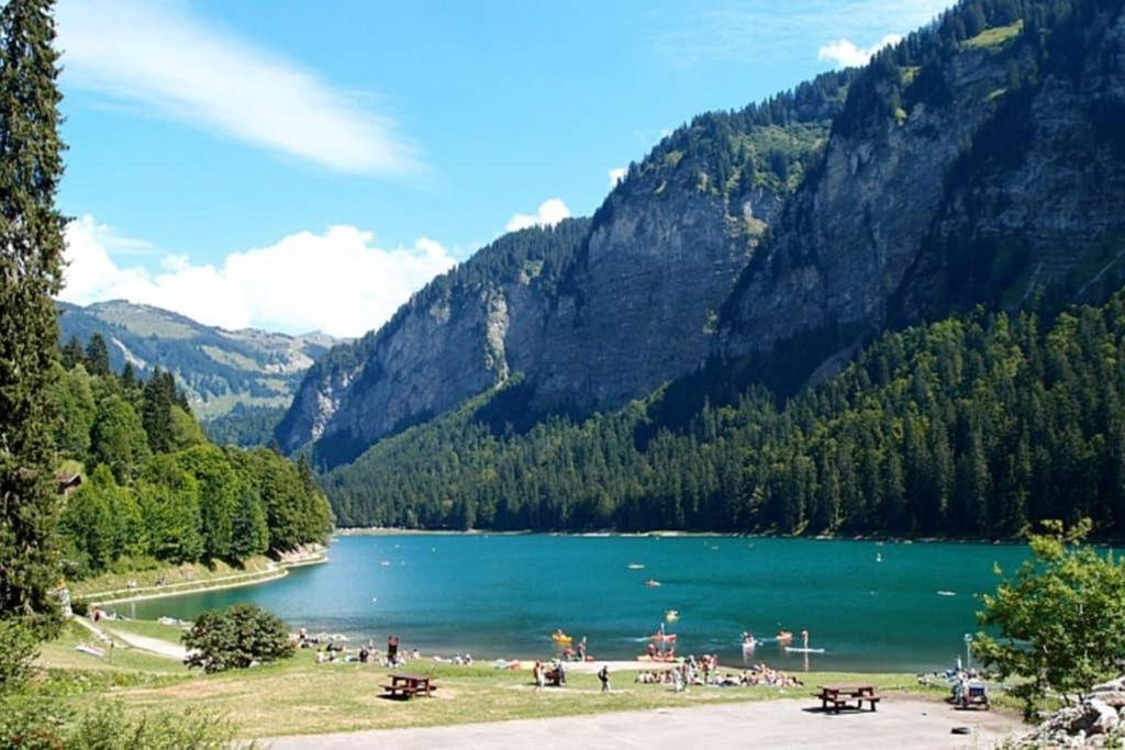 L'Enchalpe, Grand Et Lumineux Studio Avec Coin Montagne 5 Personnes, 60M Des Pistes, Piscine Couverte, Wifi, Grand Balcon Expo Est, Draps Non Compris Saint-Jean-dʼAulps Екстериор снимка